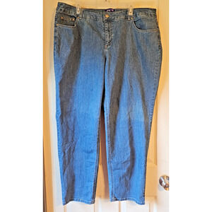 Just My Size Women’s 22W Classic Fit Denim Jeans Blue Stretch Mid Rise Straight
